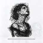 Jeanne — Adrien D. Vieuloup | Sculpture scribble art | Amalgame