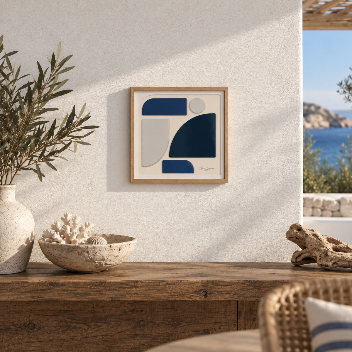 Blue Wing — Lucie Garnier | Art mural sur aluminium | Amalgame