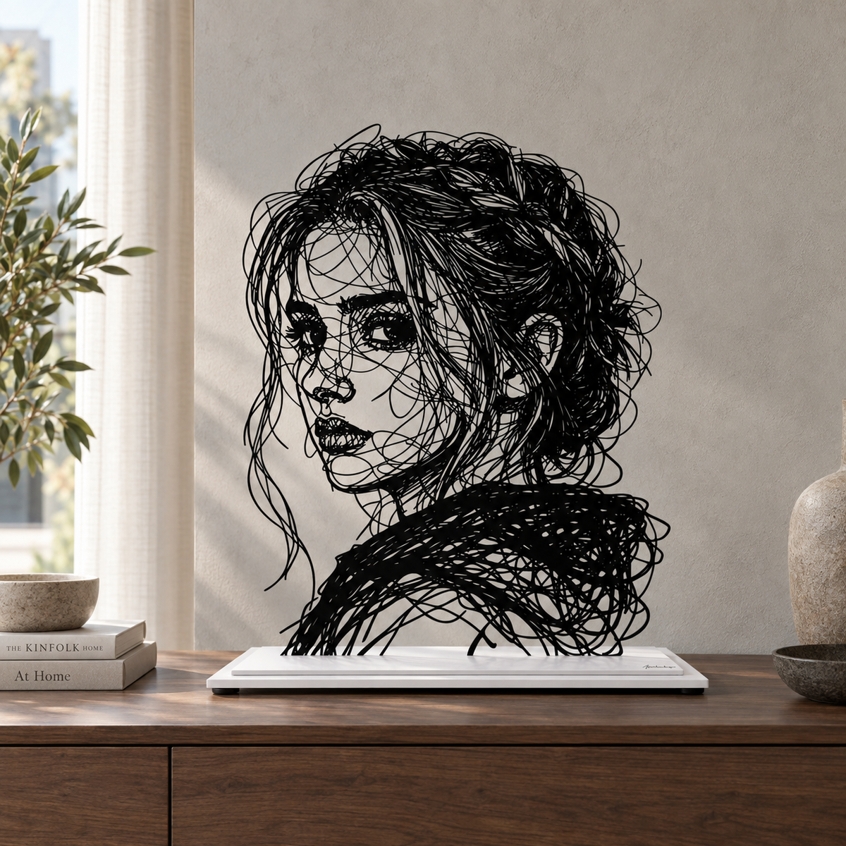Sarah — Adrien D. Vieuloup | Sculpture scribble art | Amalgame