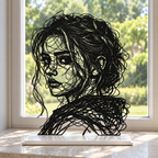 Sarah — Adrien D. Vieuloup | Sculpture scribble art | Amalgame