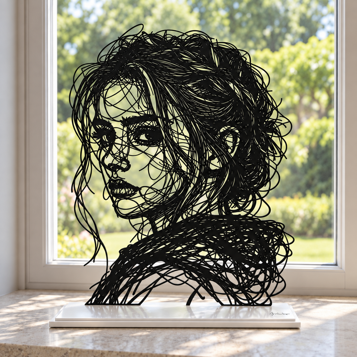 Sarah — Adrien D. Vieuloup | Sculpture scribble art | Amalgame