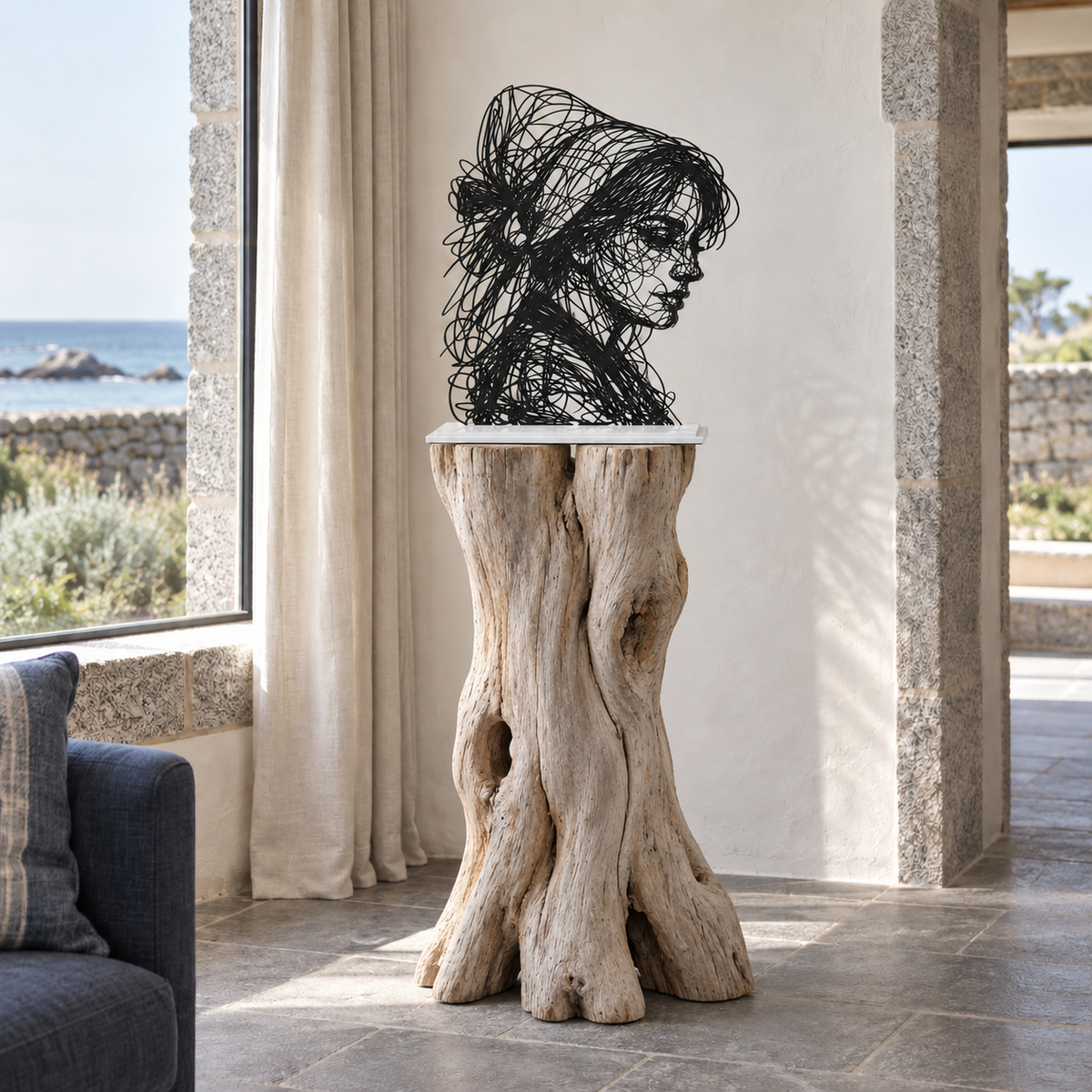 Marie — Adrien D. Vieuloup | Sculpture scribble art | Amalgame