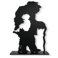 Solitude — Jibé | Sculpture murale en acier | Amalgame