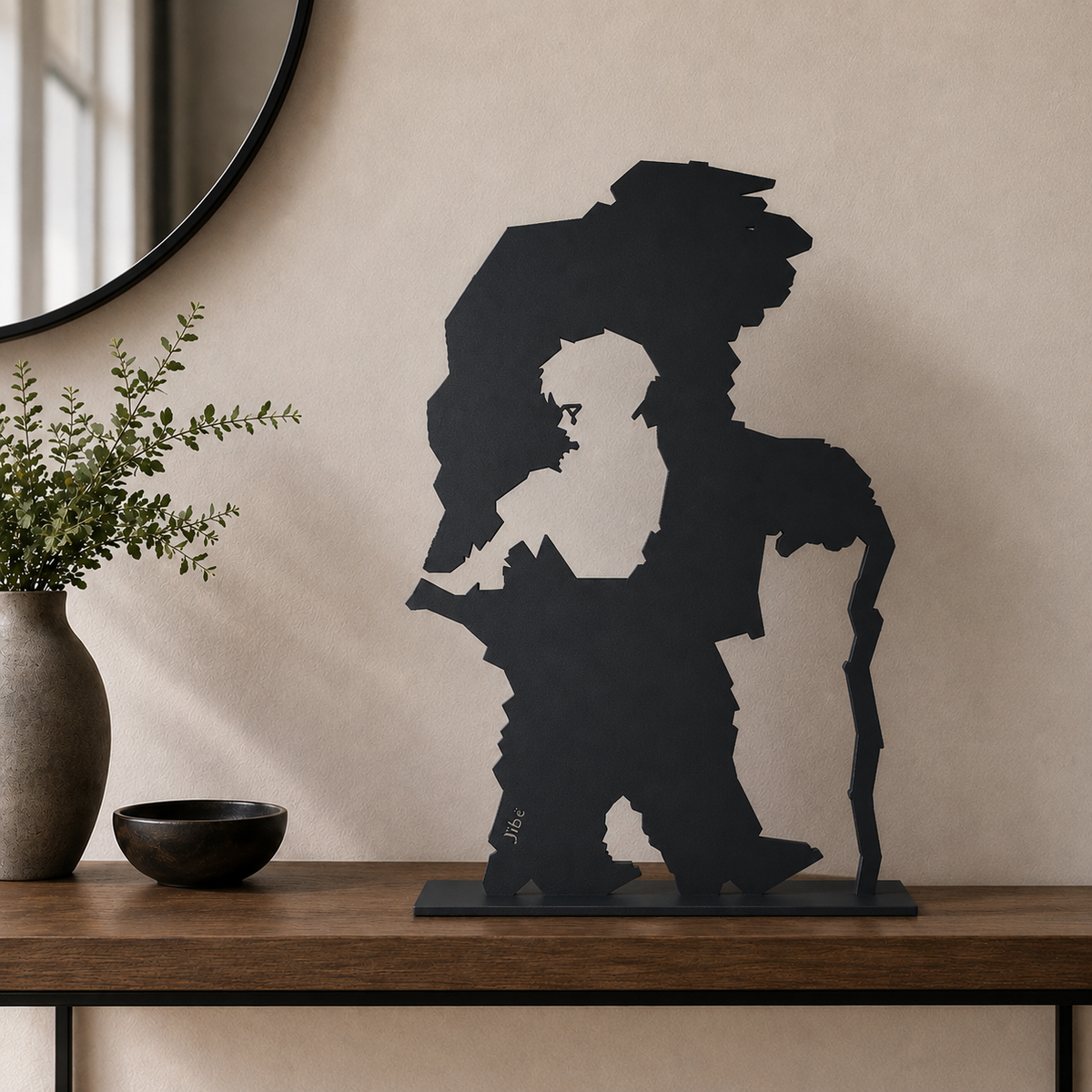 Solitude — Jibé | Sculpture murale en acier | Amalgame