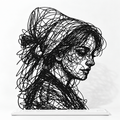 Marie — Adrien D. Vieuloup | Sculpture scribble art | Amalgame