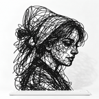 Marie — Adrien D. Vieuloup | Sculpture scribble art | Amalgame