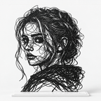 Sarah — Adrien D. Vieuloup | Sculpture scribble art | Amalgame