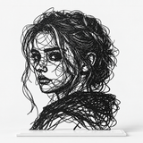 Sarah — Adrien D. Vieuloup | Sculpture scribble art | Amalgame