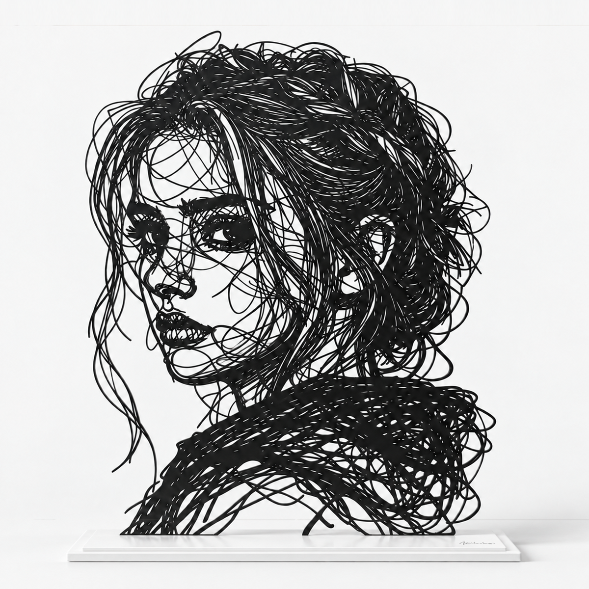 Sarah — Adrien D. Vieuloup | Sculpture scribble art | Amalgame