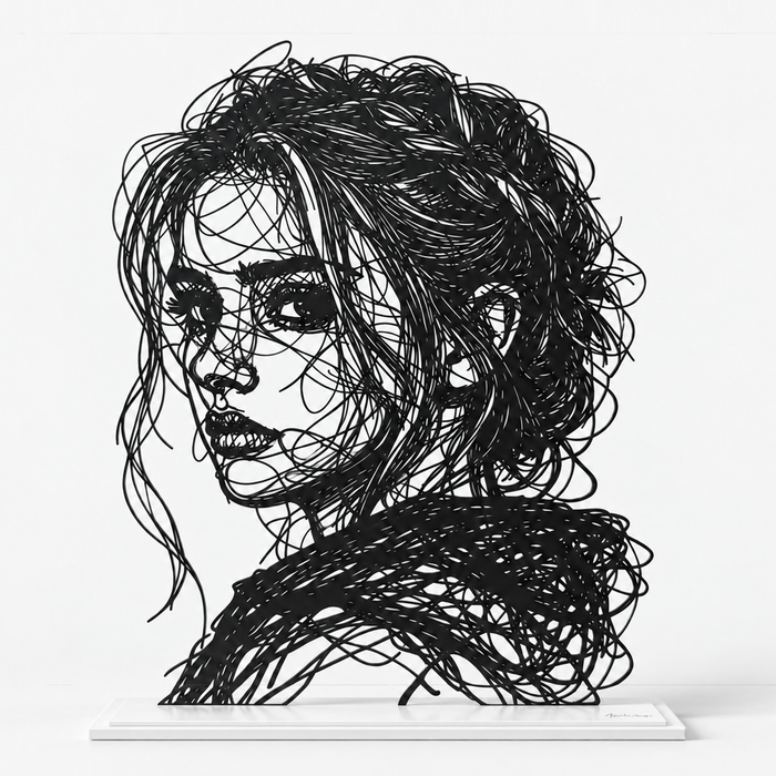 Sarah — Adrien D. Vieuloup | Sculpture scribble art | Amalgame